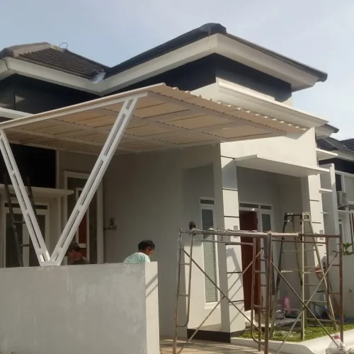 foto kanopi tanpa tiang depan ciamis